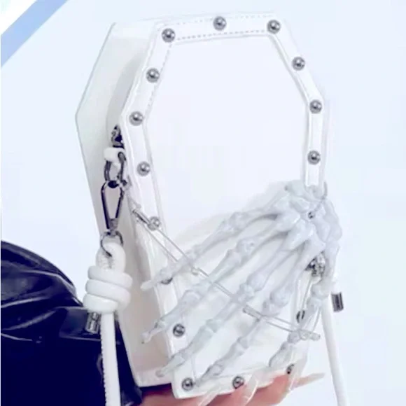 Gothic Faux Leather Coffin ⚰️ Hanging - Picture 3 of 3